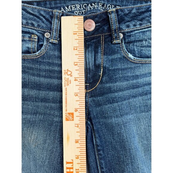 American Eagle Outfitters Womens Skinny Stretch Jeans Size 0 Dark Wash - Picture 7 of 16